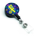 Carolines Treasures Letter F Initial Monogram Blue Swirls Retractable Badge Reel CJ1011-FBR